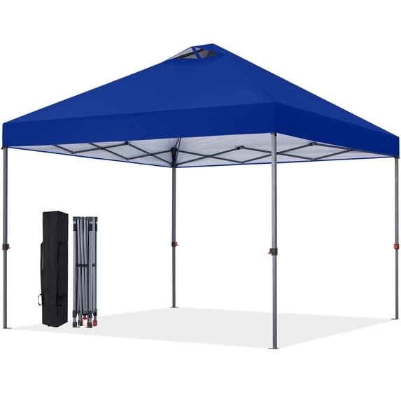 ABCCANOPY 8 ft x 8 ft Easy Pop up Outdoor Portable Instant One Push Function Canopy Tent with Air Vent, Blue