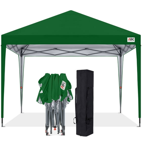 ABCCANOPY 8' x 8' Forest Green Outdoor Pop up Canopy Tent Camping Sun Shelter-Series