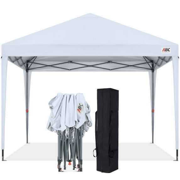 ABCCANOPY 8' x 8' White Outdoor Pop up Canopy Tent Camping Sun Shelter-Series