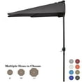 thumbnail image 1 of ABCCANOPY 9FT Patio Half Umbrella With Crank Handle, Dark Gray, 1 of 7