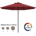 thumbnail image 1 of ABCCANOPY 9ft Outdoor Market Hand Push Patio Umbrella,12+Colors, Burgundy, 1 of 8