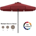 thumbnail image 1 of ABCCANOPY 9ft Outdoor Market Hand Push Patio Umbrella With Hanging Edge,12+Colors, Burgundy, 1 of 8