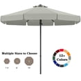 thumbnail image 1 of ABCCANOPY 9ft Outdoor Market Hand Push Patio Umbrella With Hanging Edge,12+Colors, Light Gray, 1 of 8