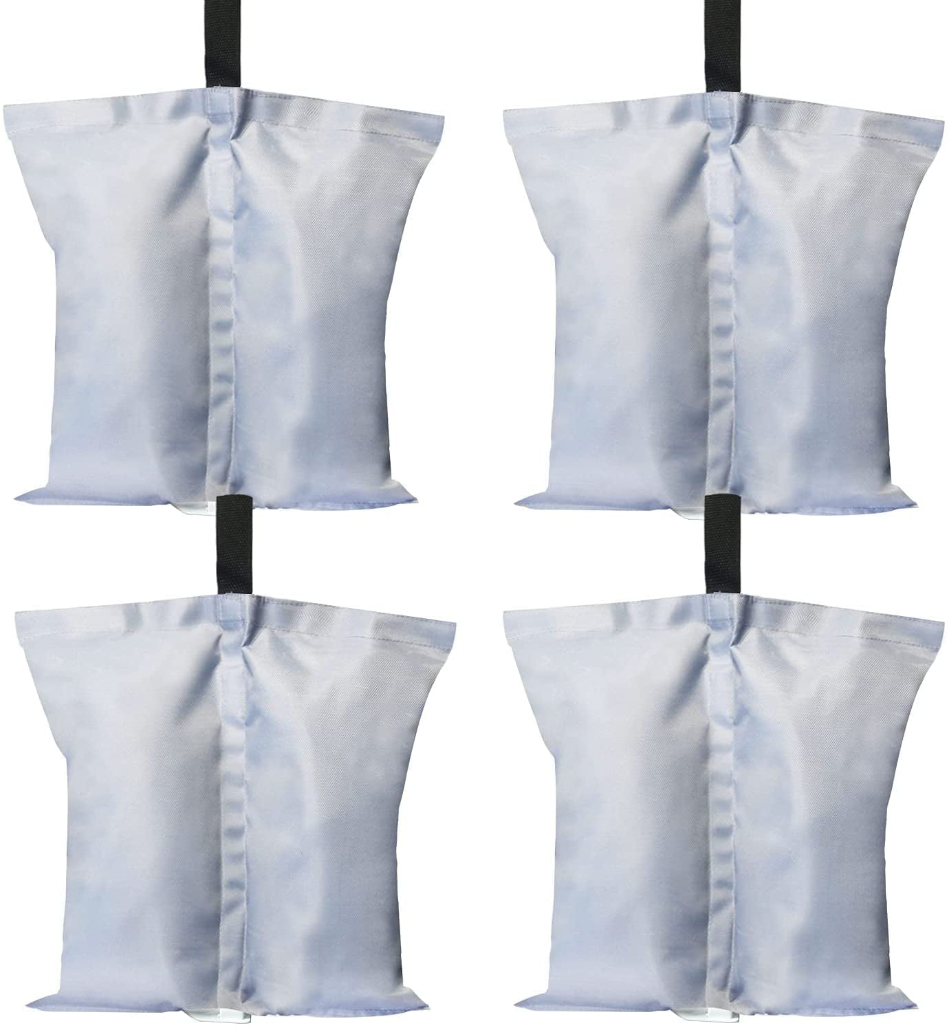 Gray Rectangular Polyester Canopy Tent Sand Bags, Set of 4