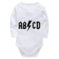 thumbnail image 1 of ABCD Alphabet Rock And Roll Onesie for Boys Long Sleeve Cotton Romper Baby Girl White Baby Girl Coming Home Outfits Newborn, 1 of 2
