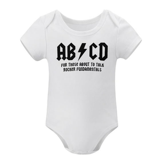 ABCD - Baby Clothes - Funny Newborn Bodysuit Outfits for Boys And Girls White-style-1 3months