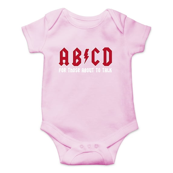 ABCD For Those About To Talk - Funny Rock - Cute One-Piece Infant Baby Bodysuit