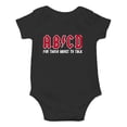 thumbnail image 1 of ABCD For Those About To Talk - Funny Rock - Cute One-Piece Infant Baby Bodysuit, 1 of 4