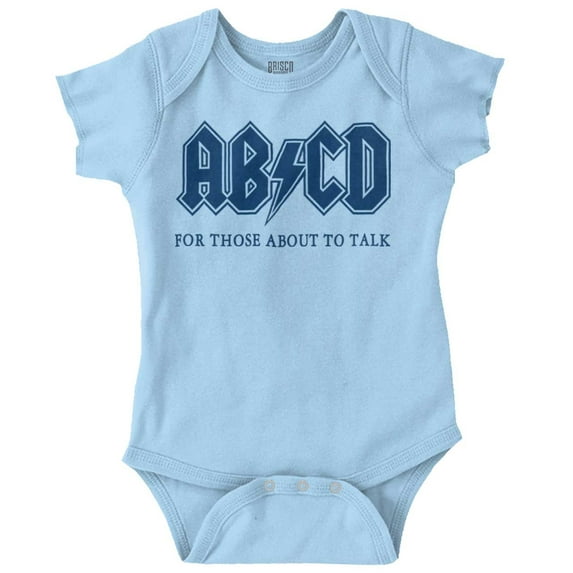 ABCD Lightning Bolt Lil Rocker Music Romper Boys or Girls Infant Baby Brisco Brands 12M