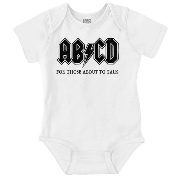ABCD Lightning Bolt Lil Rocker Music Romper Boys or Girls Infant Baby Brisco Brands 18M
