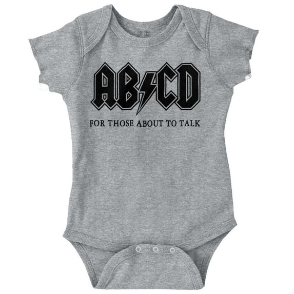 ABCD Lightning Bolt Lil Rocker Music Romper Boys or Girls Infant Baby Brisco Brands NB