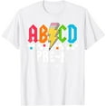 thumbnail image 1 of ABCD Pre-k Kindergarten Rocks Pencil Lightning Teachers Rock T-Shirt for Men Women Girls Kids Tops Tee, 1 of 6