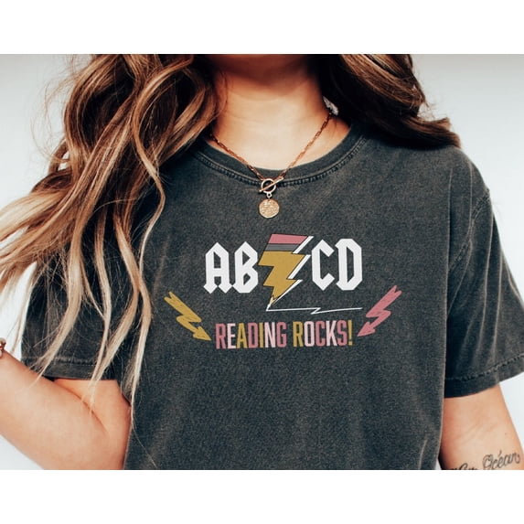 ABCD Reading Rocks Tshirt Reading Teacher ShirtTeachers Day GiftTeacher ...