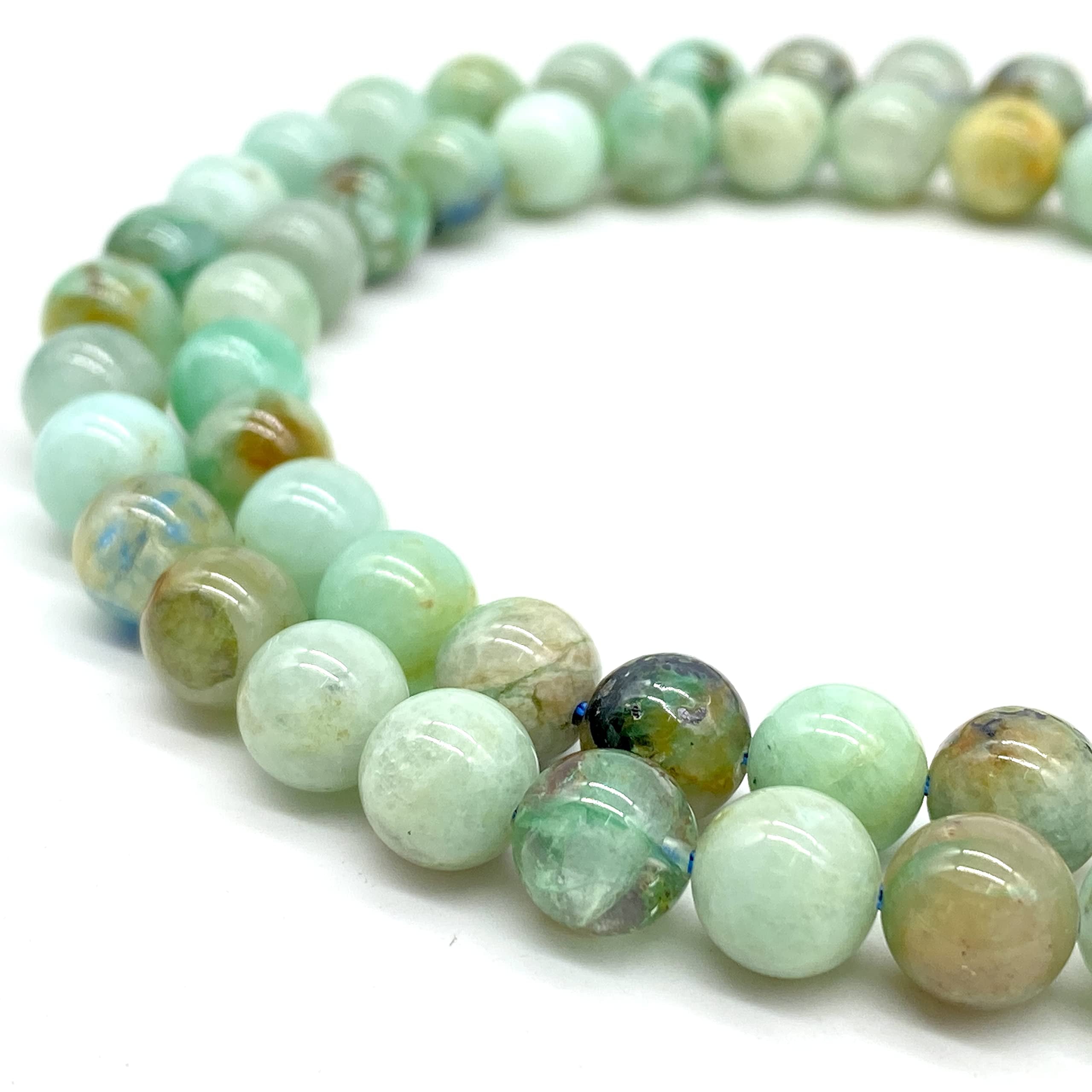 ABCGEMS Namibian Aqua Chalcedony Beads (Found in The Erongo Mountains