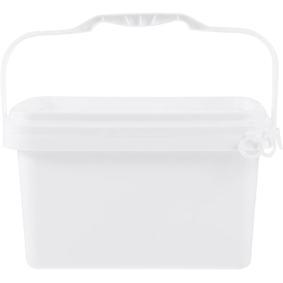 ABCISI 0.5 Gallon White Paint Bucket with Lid - Square Design Easy Pouring ABS Material Perfect for Home Storage and Paint Container