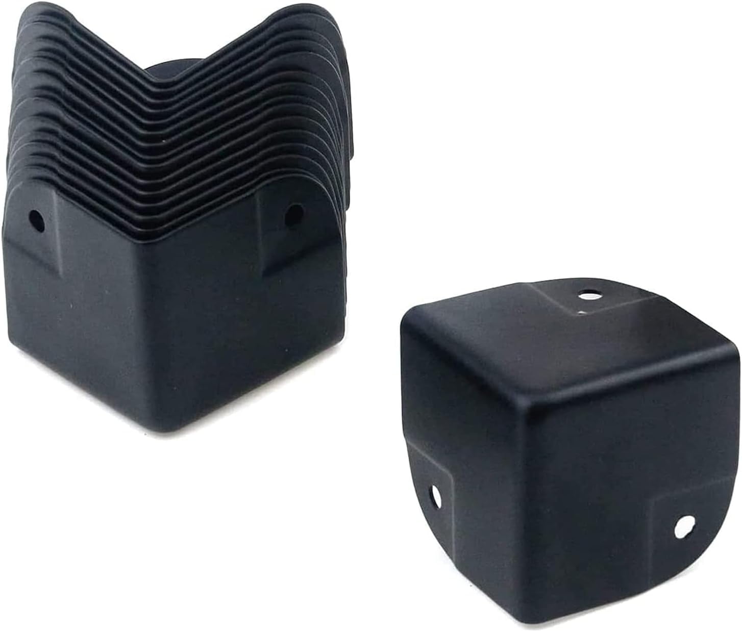 ABCISI 1.57" Black Corner Protector, 16Pcs Metal Cabinets Speaker Corners Protector for Flight Road Case Cabinet, Amplifier Speaker Cabinet