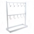 thumbnail image 1 of ABCISI 1 PC Tabletop Hook Rack – Jewelry Display Stand – Metal Retail Counter Display Stand for Necklace Bracelets, Earrings, Ring, Keys, Watches (White), 1 of 13