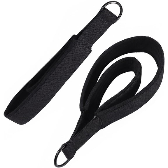 ABCISI 1 Pair Pilates Double Loop Straps with Extra Padding, Adjustable D Ring Reformer Straps for Home Gym Workout, Yoga Stretching, Core Strength Training
