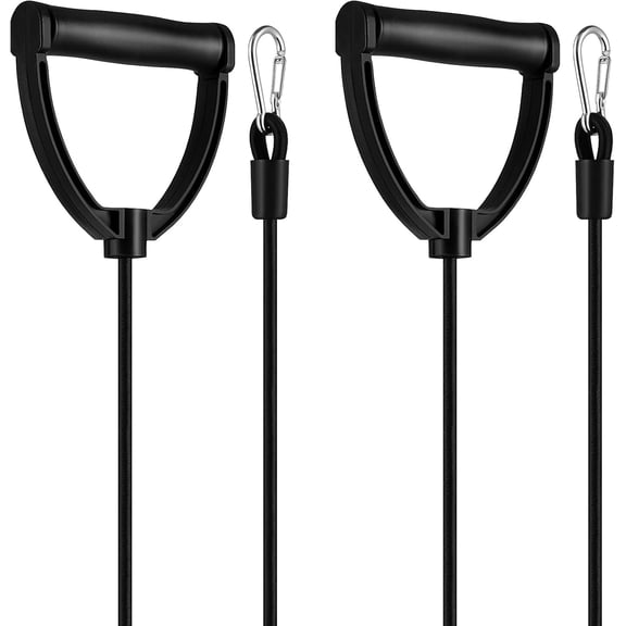 ABCISI 1 Pair Resistance Bands with Clips, Strong Resistance Band with ABS Handle, Stepping Machine Assistance Bands Exercise Cords for Weightlifting Strength Training Muscle Toning