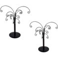 thumbnail image 1 of ABCISI 10.6 inch Rotating Tree Display Stand, Decorative Black Metal Tabletop Display Stand Features Multiple Hooks, Display Rack for Ornaments Glass Globes Balls and Small Craft Items (2PCS), 1 of 12