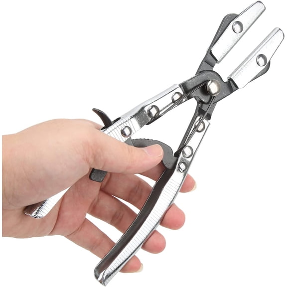 ABCISI 10-Inch Pinch Off Pliers, Ratcheting Refrigeration Service Tool with Positive Locking Mechanism for Sealing Refrigerant Lines in HVAC & AC Repair Automotive A/C Work