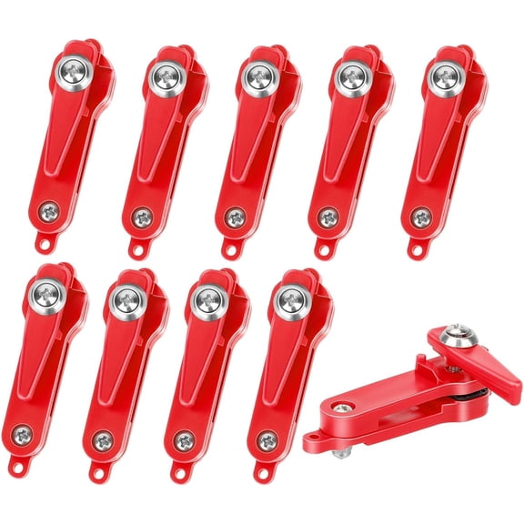 ABCISI 10PCS Planer Board Clips Release, Snap Weights for Trolling Downrigger Fishing Line, Long Line Snaps Straightener, Adjustable Release Clips Snap Weights Outrigger for Offshore