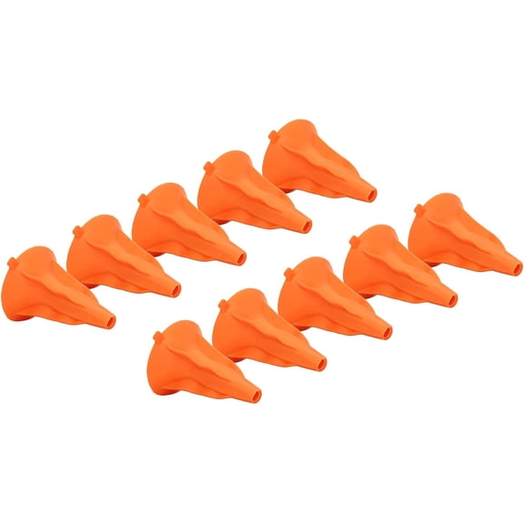 ABCISI 10Pcs Soft Rubber Arrowhead, Replacement Suction Cup Arrow Heads for Toy Archery for Children Hunting Game Outdoor Sports, Sturdy Safe for Shooting Practice (Orange)