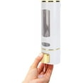thumbnail image 1 of ABCISI 15oz Wall Mount Soap Dispenser - Manual Hand Shampoo and Shower Gel Dispenser for Bathroom and Kitchen - Lotion Container - Convenient and Stylish  (White Shell, Golden Press), 1 of 17