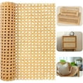 thumbnail image 1 of ABCISI 16-inch Wide Rattan Webbing 80-inch Long (6.6 ft.) Rattan Webbing Rolls for Furniture, Chairs, cabinets, Ceilings, beds Rattan Projects Basket Weaving Supplies Open mesh Rattan, 1 of 9