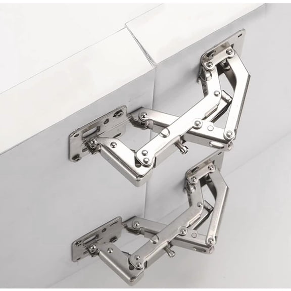 ABCISI 170 Degree Hinges, Frameless Cabinet Door Hinges, Hidden Hydraulic Adjustable Mounting Hinges, Soft Closing Stainless Steel Buffer Damping Wardrobe (2 Pairs of Cabinet Hinges)