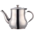 thumbnail image 1 of ABCISI 17oz Stainless Steel Gooseneck Teapot, Metal Gooseneck Tea Pot with Filter, Coffee Server Olive Oil Can Table Serving Pot for Home, Restaurant, Outdoor, Dishwasher Safe (Silver), 1 of 16