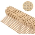 thumbnail image 1 of ABCISI 18" Width Cane Webbing 3.3Feet, Natural Rattan Webbing Roll for Caning Projects, Woven Cane Mesh Net, Natural Vine Wicker Cane Webbing Rattan Sheets for Chair Cabinet Ceiling Bed Furniture, 1 of 10