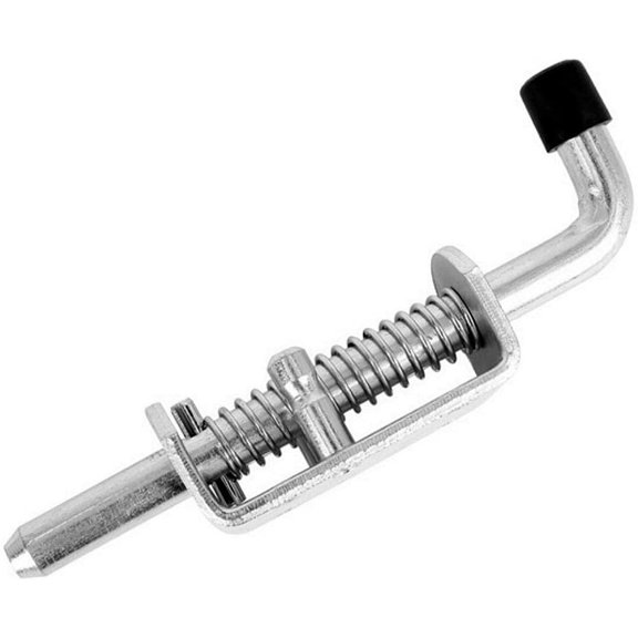 ABCISI 1PCS Spring Loaded Latch, Stainless Steel 304 Security Barrel Bolt Latch Trailer Gate Pin Lock Heavy Duty Tone Spring Latches Door Cabinet Hing (Length:220mm)