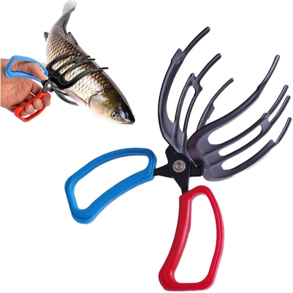 ABCISI 3 Claw Fish Grippers, Multi-Functional Metal Fishing Pliers, Fish Control Clamp, Lightweight Non-Slip Fish Grabber Tool for Catch Fish, Fishing Accessories