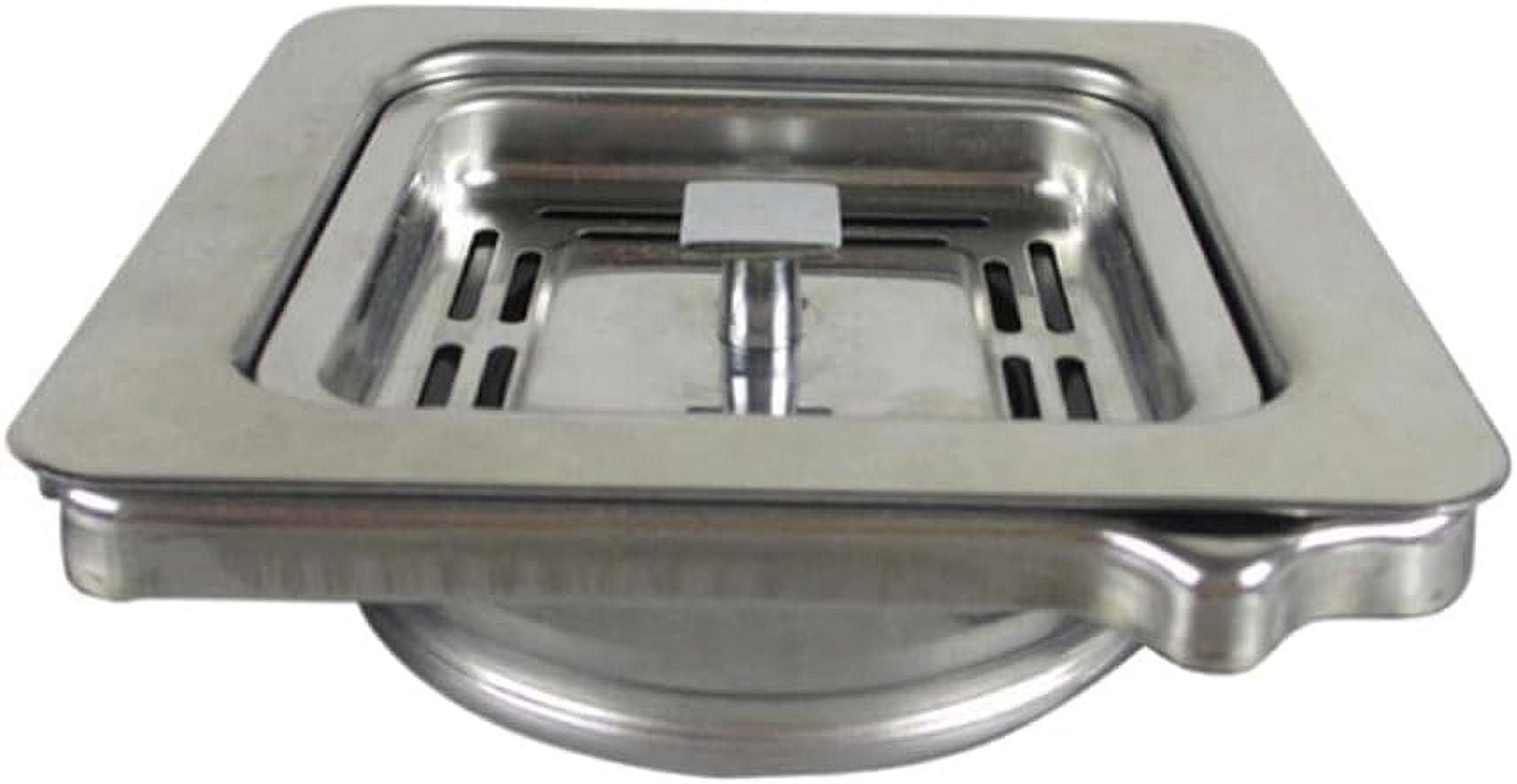 ABCISI 1pc Square Garbage Disposer Drain Basket, Stainless Steel Adapter Sink Disposal Stopper, Anti-Clogging Sink Accessories, Easy to Install