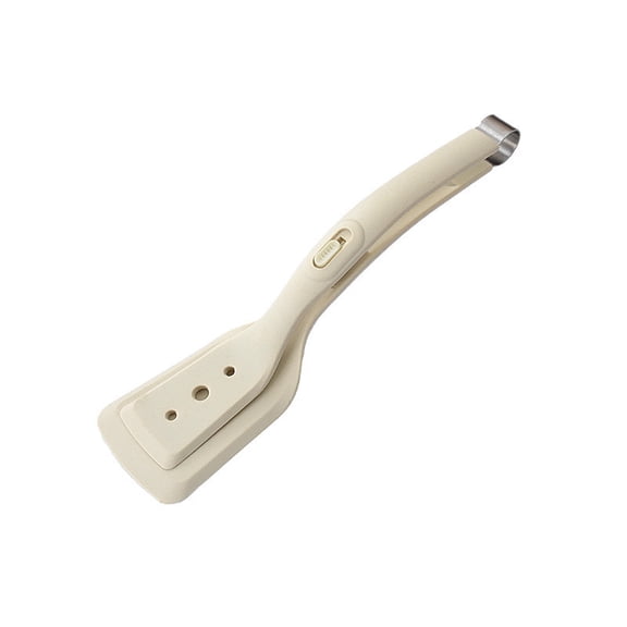 ABCISI 2 in 1 Grip and Flip Spatula Tong, Non Slip Silicone Egg Flipper Tong, Bread Pancake Fish French Toast Omelet Making Steak Clamp for Home Kitchen Cooking BBQ Tool, Beige, 29.50X7.00X1.50CM