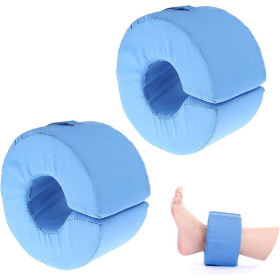 ABCISI 2 PCS Foot Elevation Pillows, Blue Hand Ankle Foam Cushion Leg Hand Lifting Pillow Stabilizer with Ankle Heel Elevator Wedges Foot Support Pillow