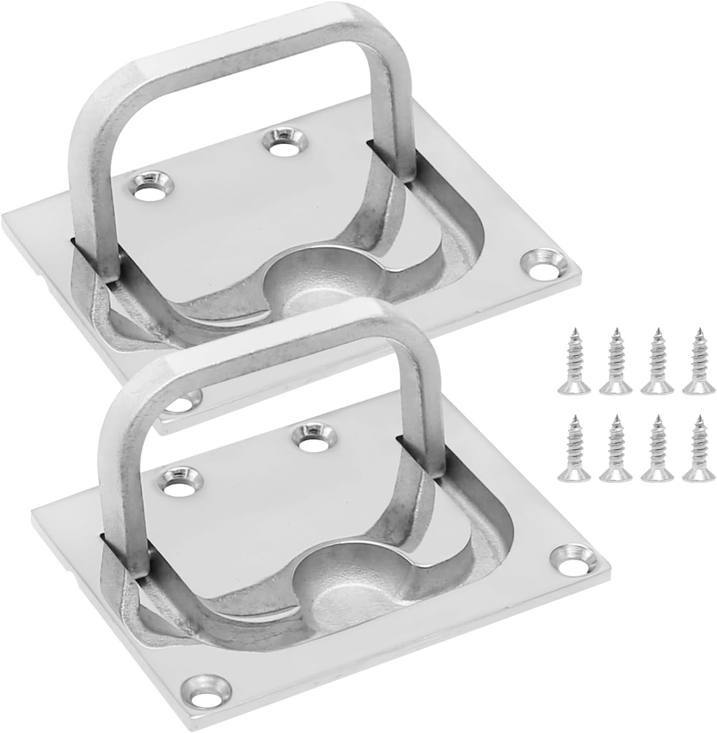 ABCISI 2 PCS Hatch Pull Flush Lift Solid Boat Ring Hatches Handles, 316 ...