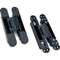 thumbnail image 1 of ABCISI 2 Pack Hidden Door Hinges, 6 inch 3-Way Adjustable Concealed Hinges Zinc Alloy 180 Degree Heavy Duty Swing Invisible Door Hinges (Black), 1 of 12