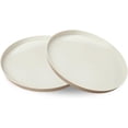 thumbnail image 1 of ABCISI 2 Pack Round Plastic Serving Tray Platter, 13 Inch Lightweight Wheat Straw Food Tray, Tea Tray for Party, Reusable Restaurant Fast Food Holder for Cup Cake Snack Fruits (Beige), 1 of 8