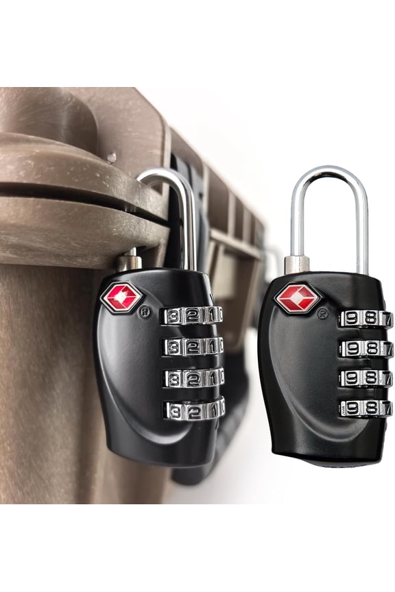2 Pack TSA Approved Gun Case Locks for Pistol Cases, 4 Digits Travel Locks Combo Padlocks for Small Hard Case, Carrying Cases, Combination TSA Locks for Gym Lockers,Luggage,Cabinets,Backpacks