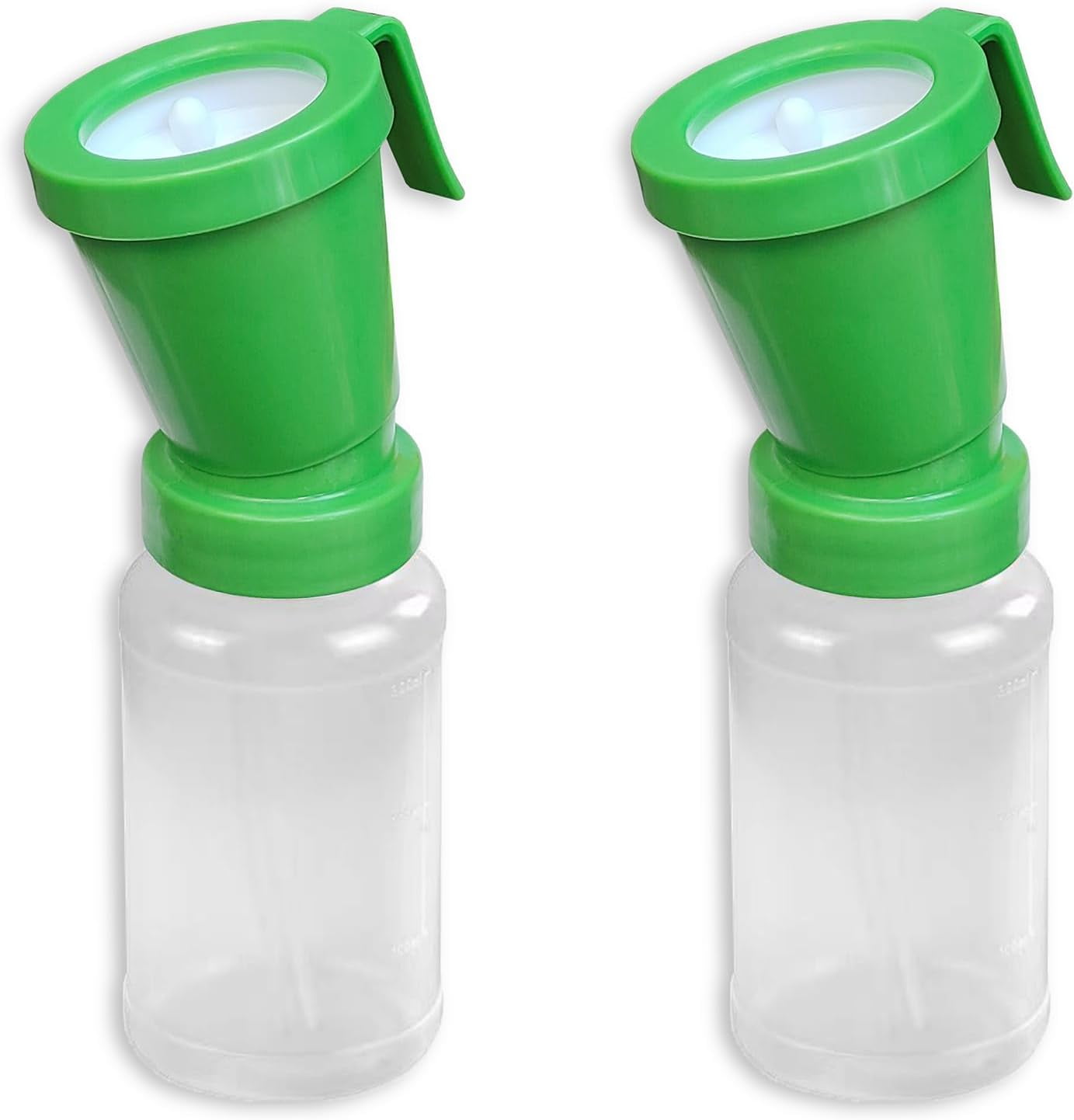 ABCISI 2 Pack Teat Dip Cup, Non Reflow Nipple Cleaning Disinfection, Portable Dip Cup for Cow Sheep Goat, Non-Return Teat Dipper - 10 fl oz (Green)