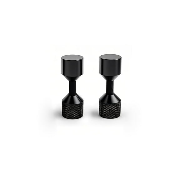 ABCISI 2 Pcs Aluminium Flange Two Hole Pins Set - 1-1/8'' Diameter Alignment Pin, Detachable Double Hole Pins, Black