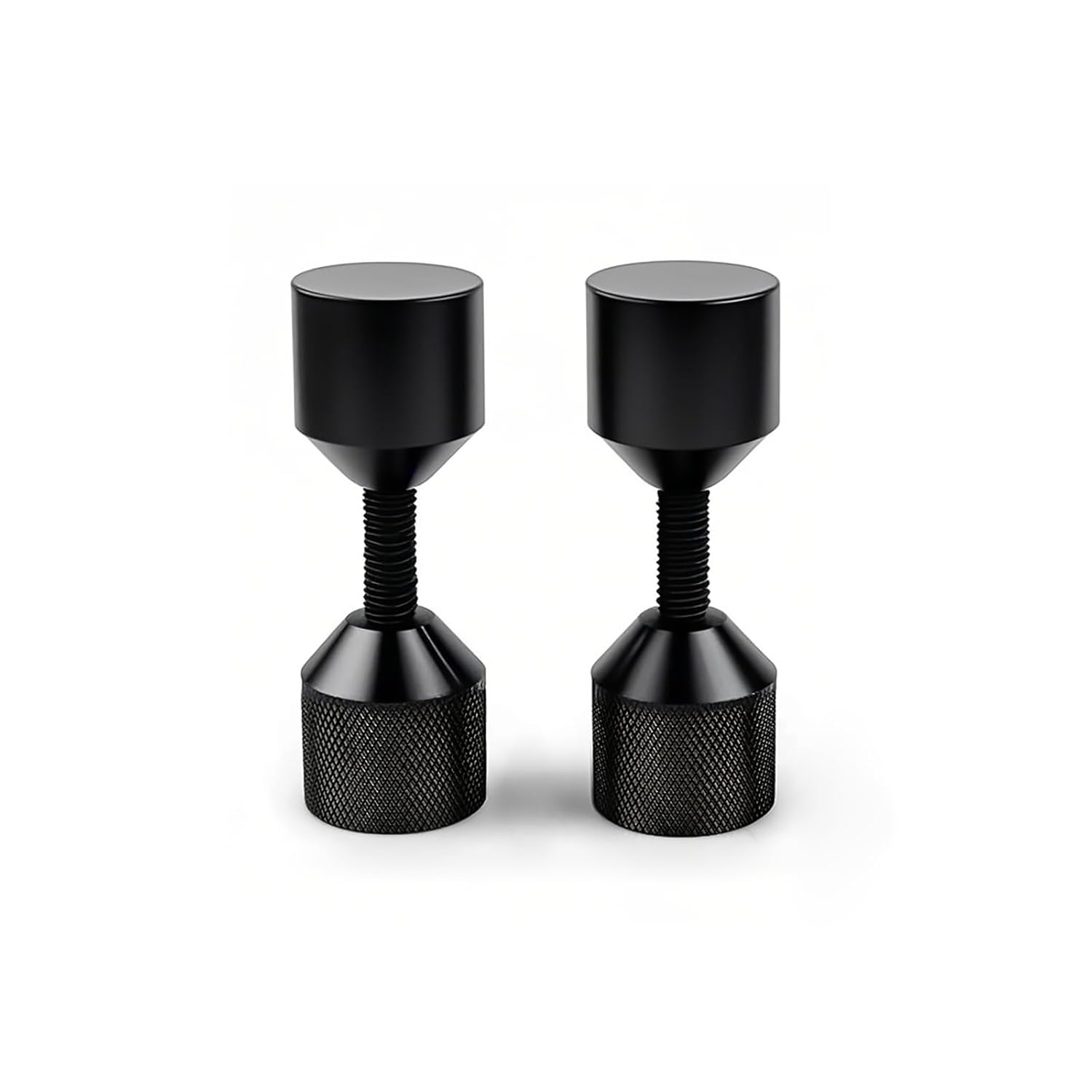 ABCISI 2 Pcs Aluminium Flange Two Hole Pins Set - 1-5/8'' Diameter Alignment Pin, Detachable Double Hole Pins, Black