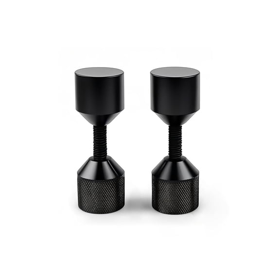 ABCISI 2 Pcs Aluminium Flange Two Hole Pins Set - 1-5/8'' Diameter Alignment Pin, Detachable Double Hole Pins, Black