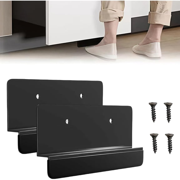 ABCISI 2 Pcs Foot Pull for Trash Cabinet Drawer, Cabinet Foot Pull for Full Overlay CabinetDoor, Touchless Hands-Free Foot Handles Door Opener Tool for PullOut Trash Can UnderCabinet, CabinetDrawer