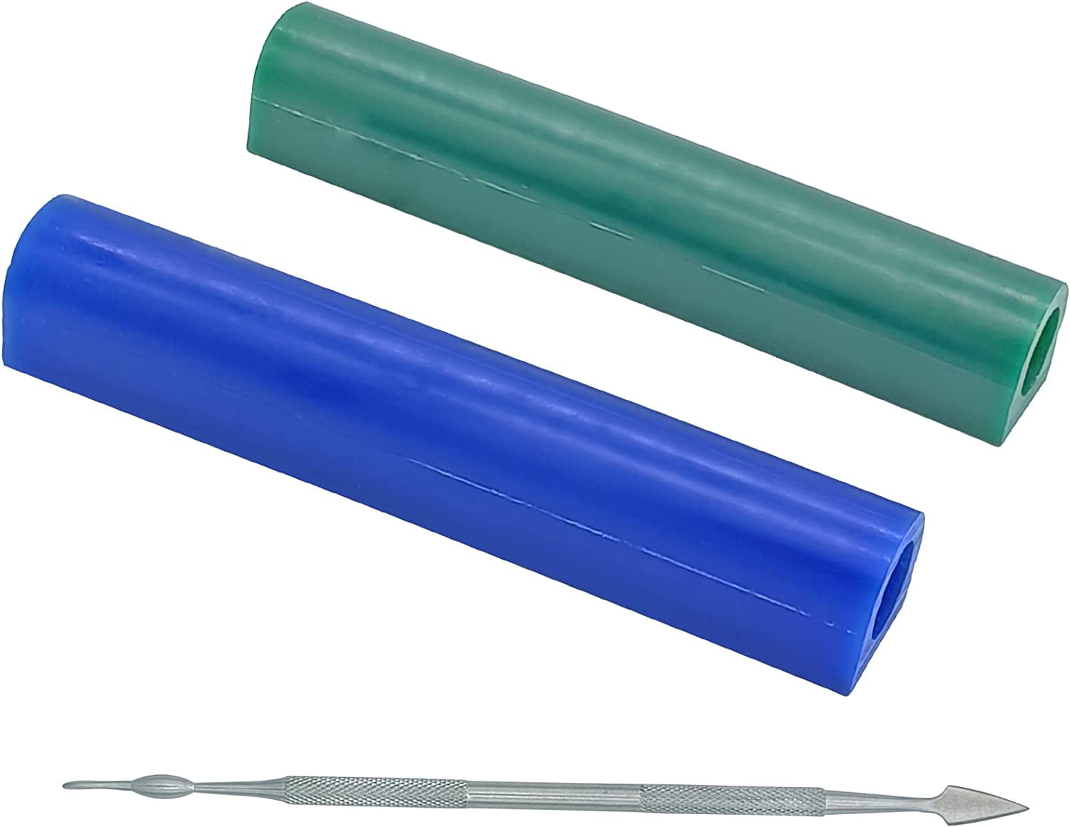 ABCISI 2 Pieces Carving Wax Ring Tube for Making Rings, Lost Wax Casting Supplies Hard Modeling Wax for Jewelry Ring Casting Mold Kit Ring Making with Wax Carving Tool (T150)