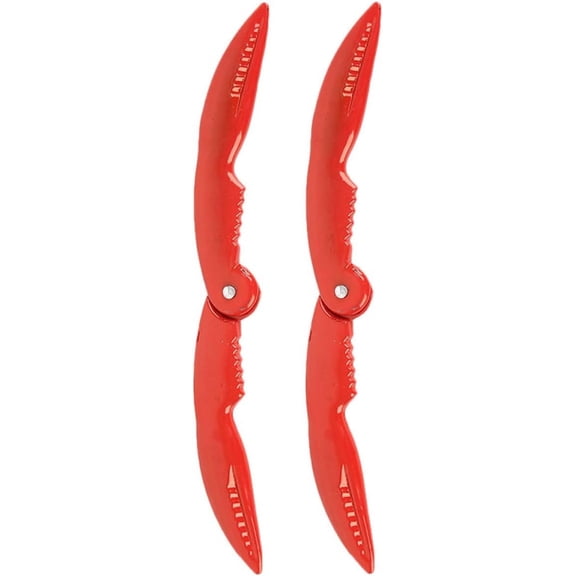 ABCISI 2 pcs Eating Nut Opener Peel Tool, Red Shellfish Kitchen Knife for Shrimp Shell Lobster Crab, Premium Gadgets Nutcracker Prawns Picks for Home