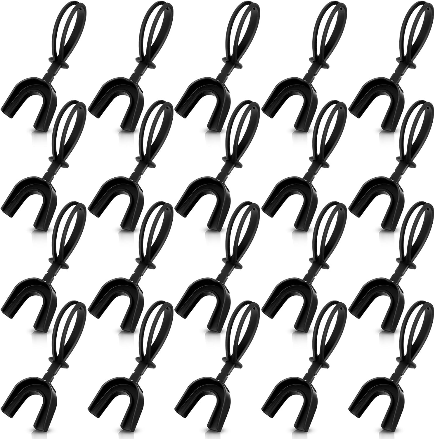 ABCISI 20 Pcs Strapped Mouth Guard, Football Sports Mouthguard, No Boil Mouthguard Youth Football Mouthpiece Mouth Protector for Boxing Lacrosse Hockey Taekwondo