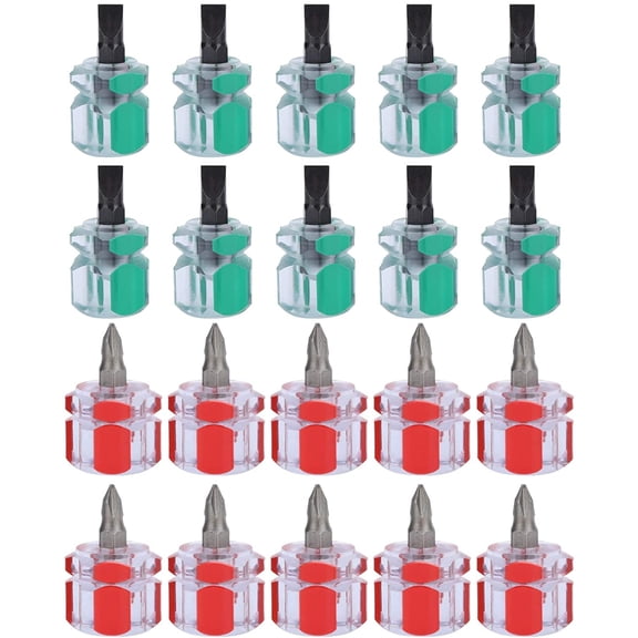 ABCISI 20Pcs Mini Screwdriver, Ultra Short Screwdriver Tool for Sewing Machine Narrow Spaces Dismantle and Repair